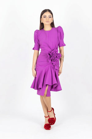 Evelynn 3D Rosette Vestido - Reina Diaz