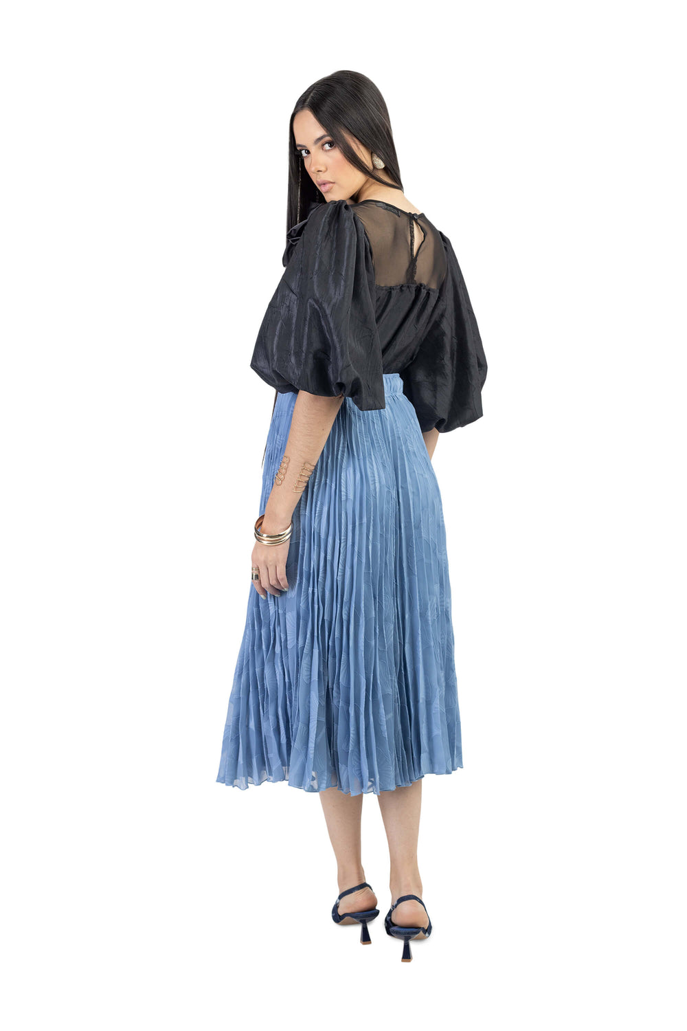 Elisa Floral Pleated Falda