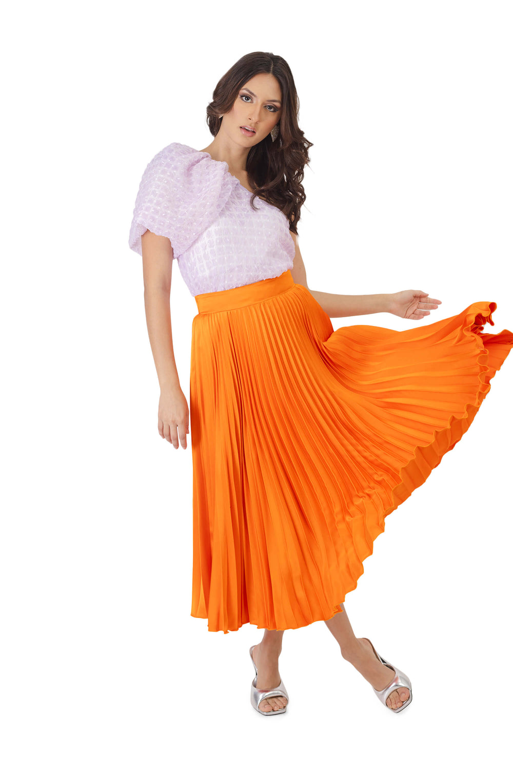 Renata Pleated Midi Falda