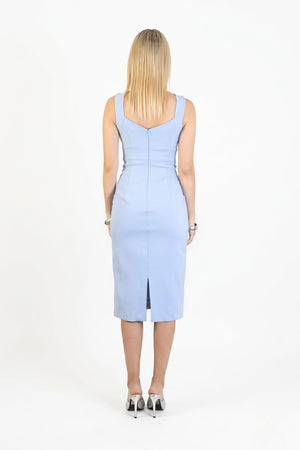 Fernanda V - Neck Midi Vestido - Reina Diaz