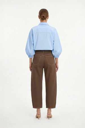 Flavia Puff Sleeve Button - Down Blusa - Reina Diaz