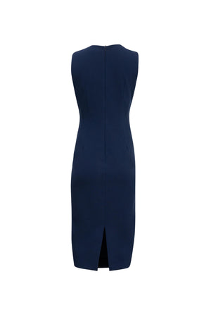 Gabriela Floral - Detail Sheath Midi Vestido - Reina Diaz