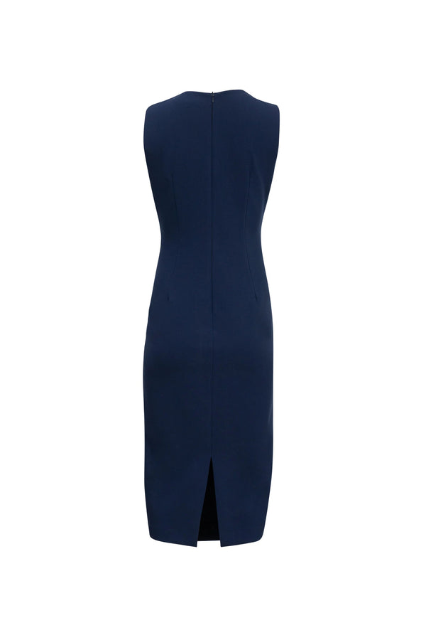 Gabriela Floral - Detail Sheath Midi Vestido - Reina Diaz
