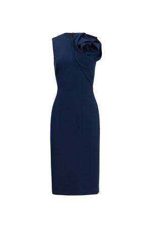 Gabriela Floral - Detail Sheath Midi Vestido - Reina Diaz