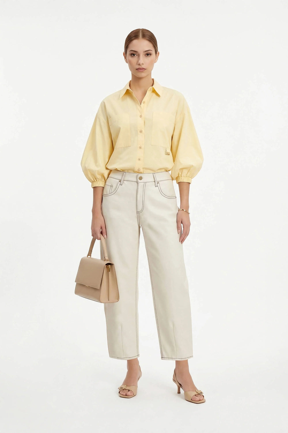 Gabriela Straight - Leg High - Waist Pantalón - Reina Diaz