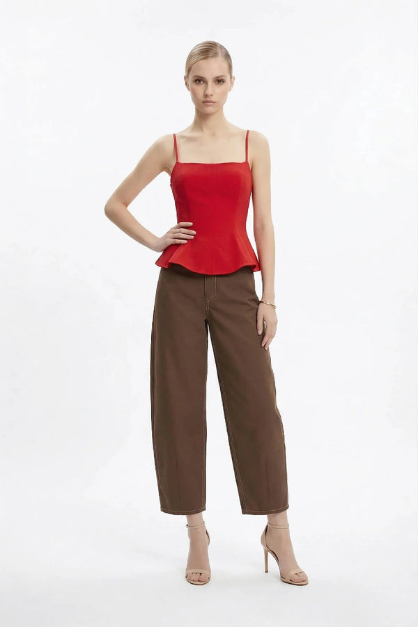 Gabriela Straight - Leg High - Waist Pantalón - Reina Diaz