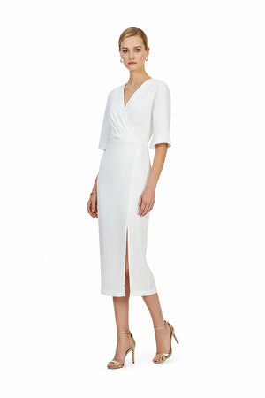 Gabriella V - Neck Midi Vestido - Reina Diaz