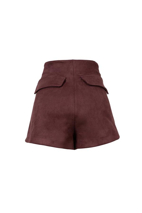 Gala Belted Flap Pocket High-Waist Shorts 731107 CIR - Reina Diaz