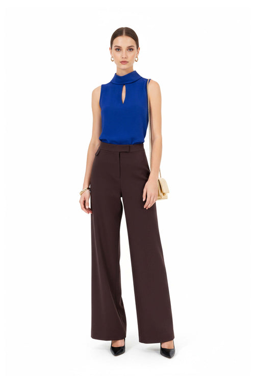 Gala High-Neck Keyhole Sleeveless Blusa 553150 REY - Reina Diaz