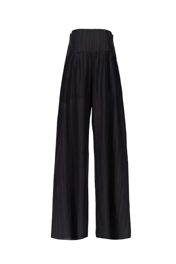 Gala High-Waist Button Wide-Leg Pantalón 731179 NEG - Reina Diaz