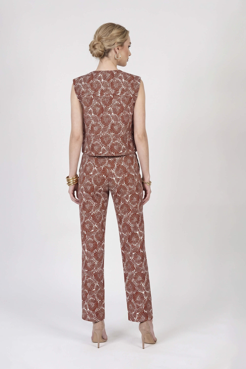 Gala Printed Buttoned Chaleco 753000 CAF - Reina Diaz