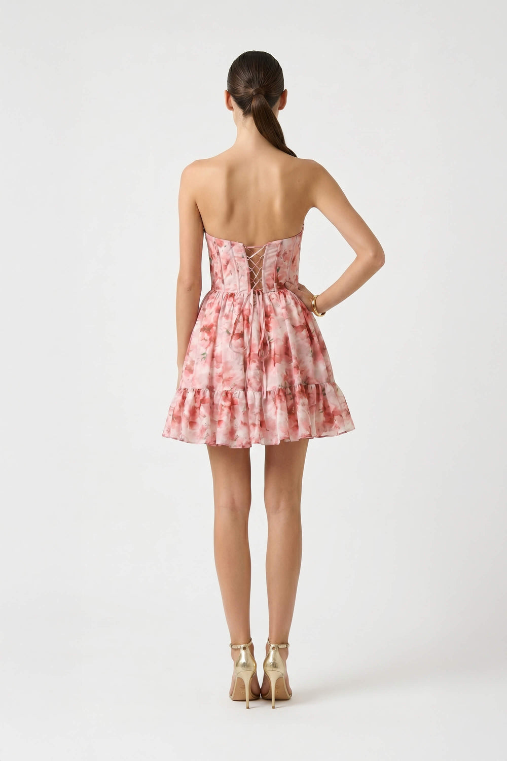 Gala Strapless Sweetheart Vestido Corto - Reina Diaz