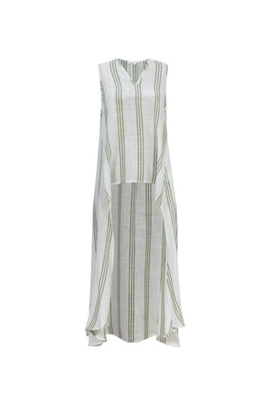 Gala Striped High-Low Sleeveless Blusa 554281 SAG - Reina Diaz