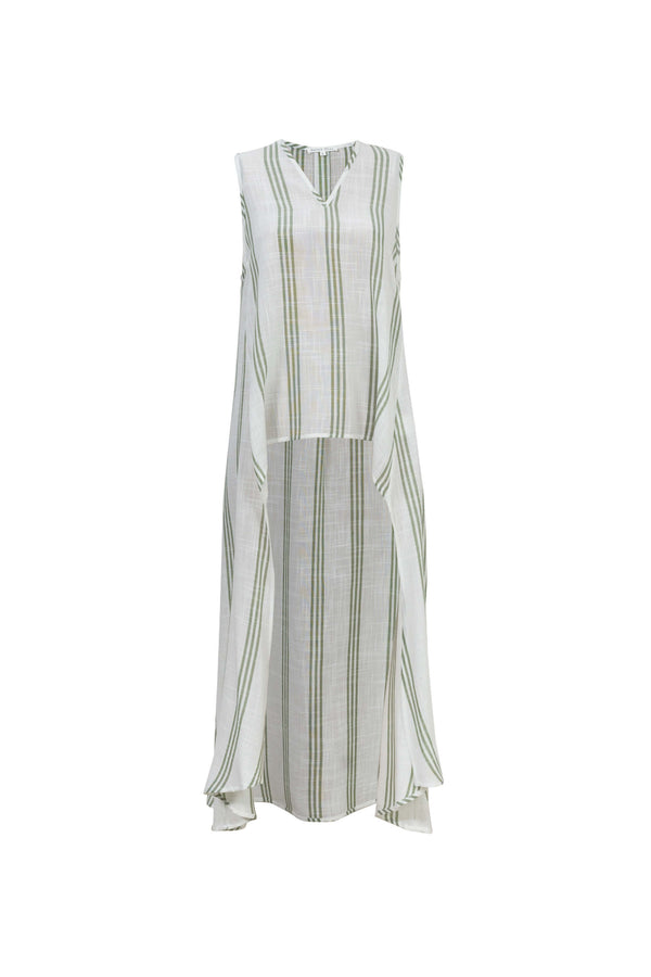 Gala Striped High-Low Sleeveless Blusa 554281 SAG - Reina Diaz