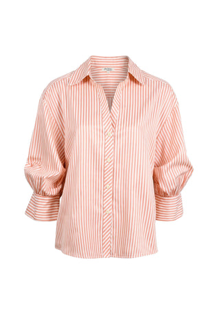 Gala Striped Puff Sleeve Camisa 753011 ROS - Reina Diaz