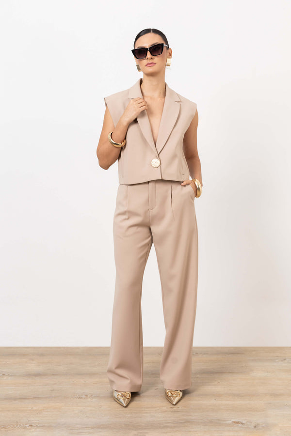 Gianna Cropped Chaleco - Reina Diaz
