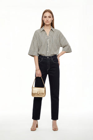 Ginebra Relaxed Tencel-Blend Texture Blusa 752885 - Reina Diaz