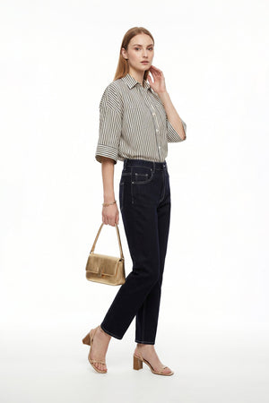 Ginebra Relaxed Tencel-Blend Texture Blusa 752885 - Reina Diaz