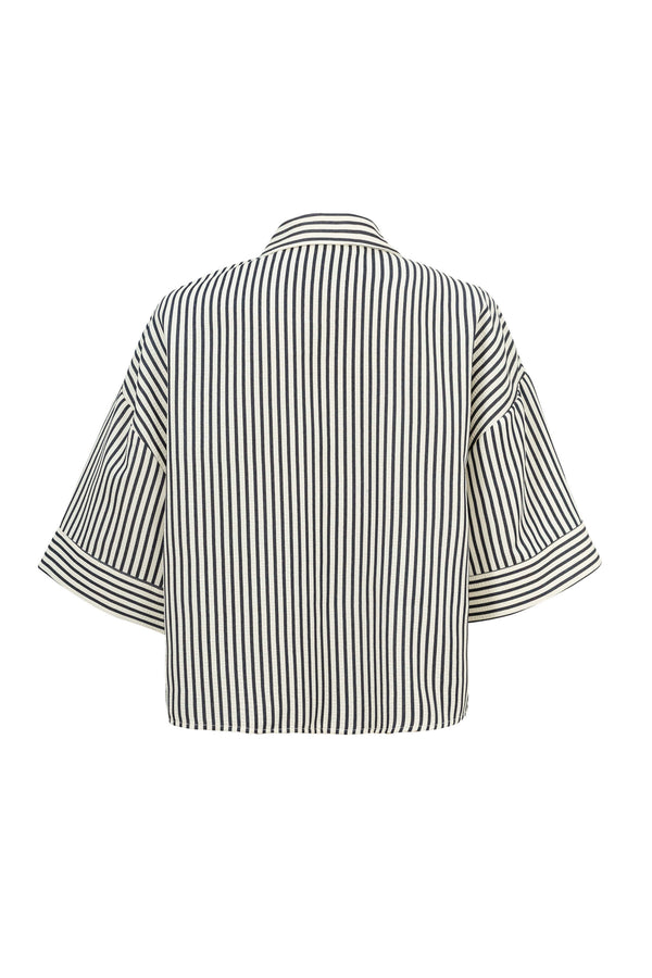 Ginebra Relaxed Tencel-Blend Texture Blusa 752885 - Reina Diaz