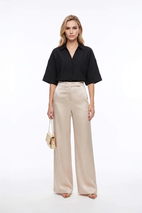 Hanna Wide - Leg Tailored Pantalón - Reina Diaz