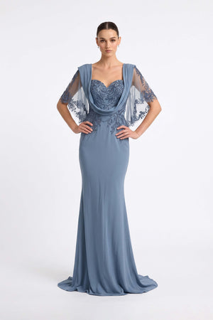 Inés Draped Cascade Mermaid Vestido 421472 CIE - Reina Diaz