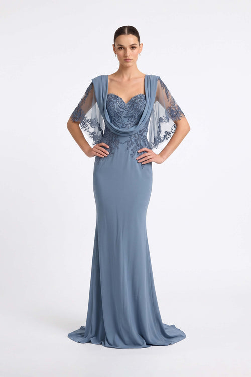 Inés Draped Cascade Mermaid Vestido 421472 CIE - Reina Diaz