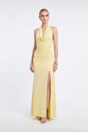Inés Halter Cowl-Neck Maxi Vestido 723139 PAJ - Reina Diaz