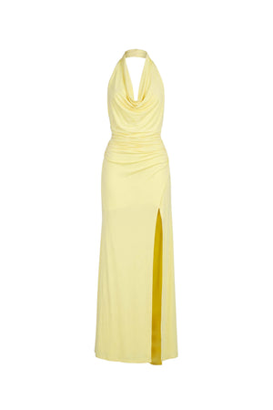 Inés Halter Cowl-Neck Maxi Vestido 723139 PAJ - Reina Diaz