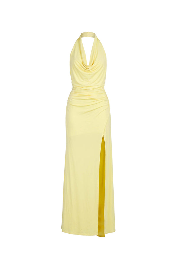 Inés Halter Cowl-Neck Maxi Vestido 723139 PAJ - Reina Diaz