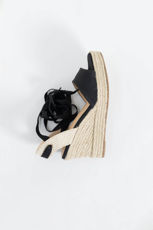 Inés Lace-Up Wedge Sandalias - Reina Diaz