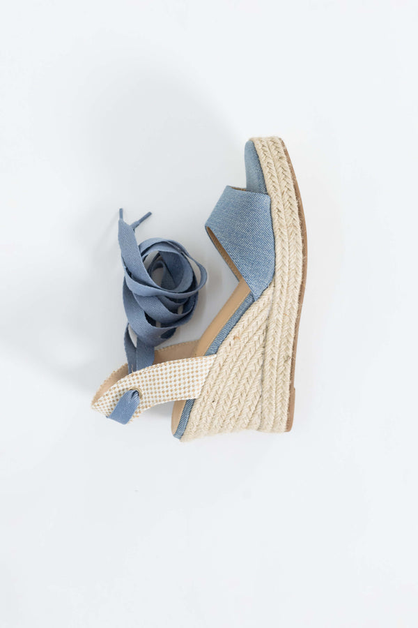 Inés Lace-Up Wedge Sandalias - Reina Diaz