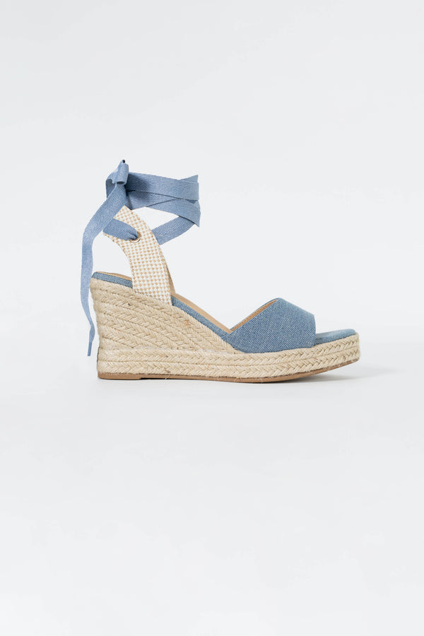 Inés Lace-Up Wedge Sandalias - Reina Diaz
