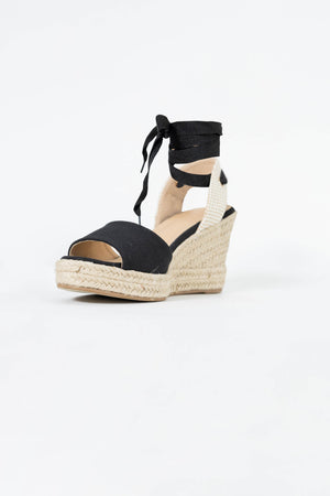 Inés Lace-Up Wedge Sandalias - Reina Diaz