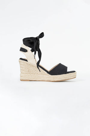 Inés Lace-Up Wedge Sandalias - Reina Diaz