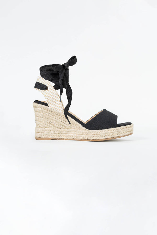 Inés Lace-Up Wedge Sandalias - Reina Diaz