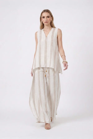 Ines Striped Wide-Leg Palazzo Pantalón 532127KAK - Reina Diaz