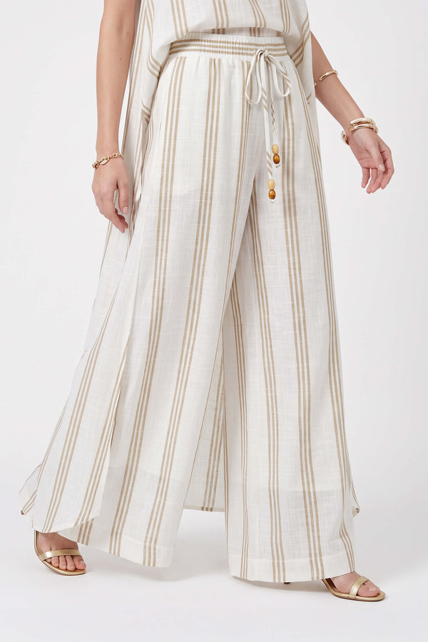 Ines Striped Wide-Leg Palazzo Pantalón 532127KAK - Reina Diaz