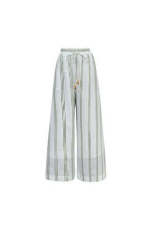 Ines Striped Wide-Leg Palazzo Pantalón 532127SAG - Reina Diaz