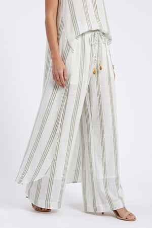 Ines Striped Wide-Leg Palazzo Pantalón 532127SAG - Reina Diaz