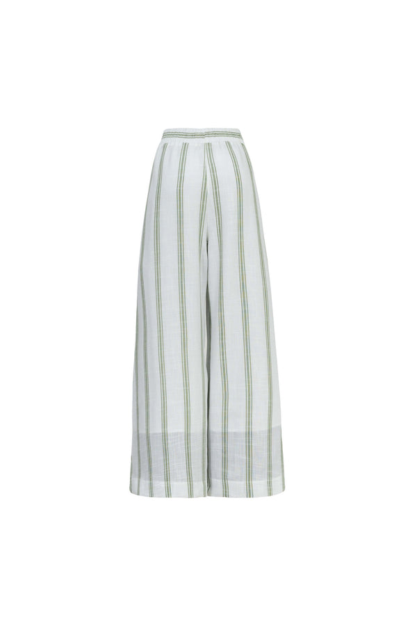 Ines Striped Wide-Leg Palazzo Pantalón 532127SAG - Reina Diaz