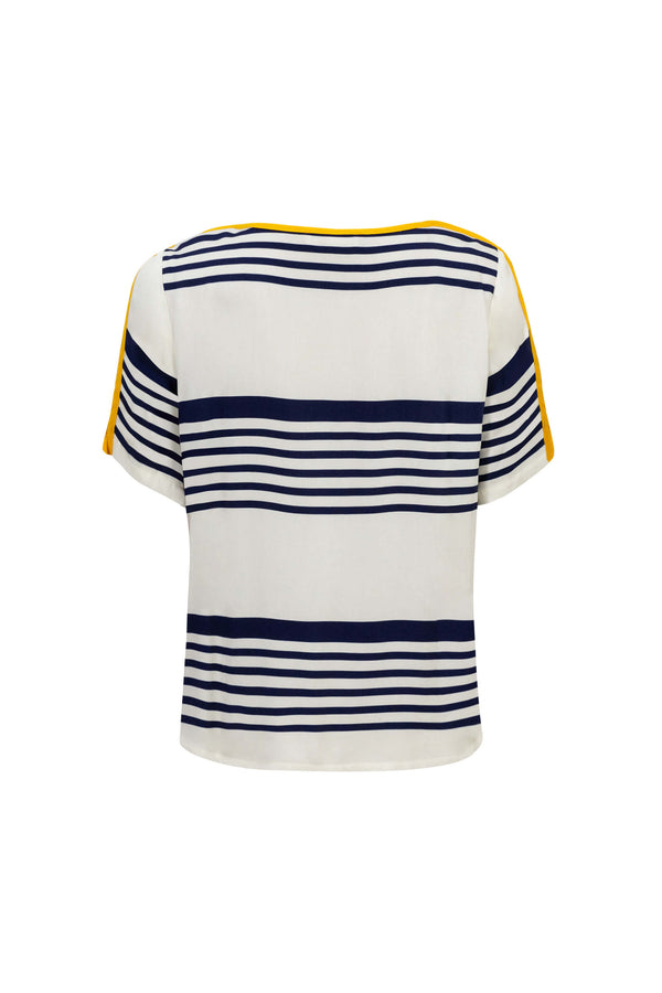 Ines Wrap-Design Tie-Waist Blusa 752999 AMA - Reina Diaz
