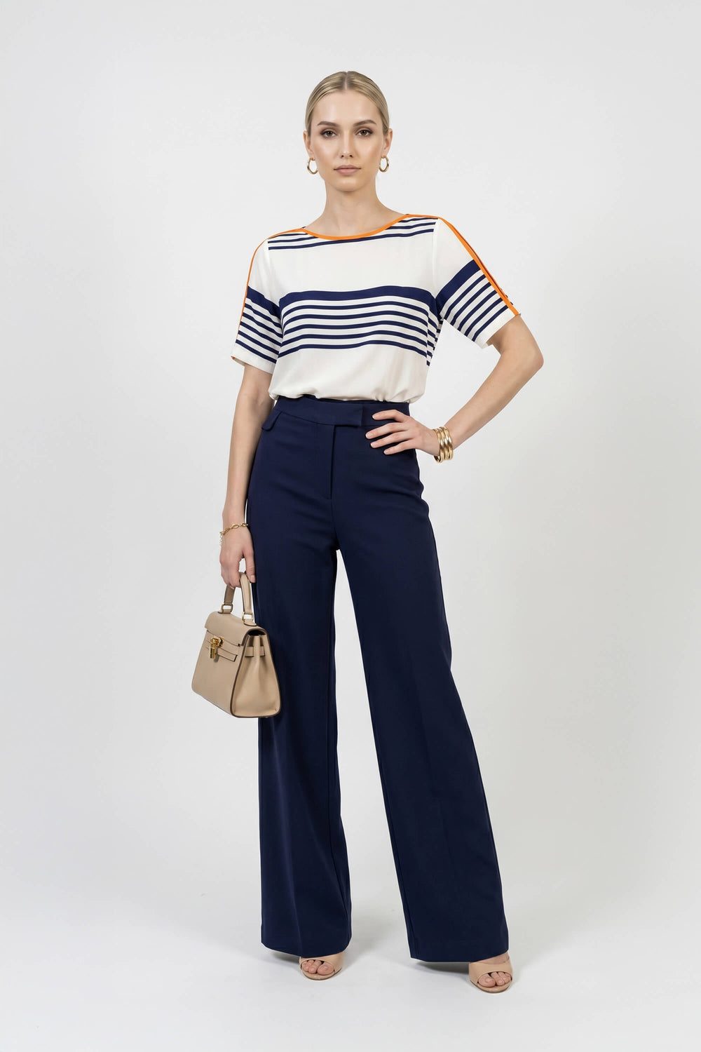 Ines Wrap-Design Tie-Waist Blusa 752999 NAR - Reina Diaz