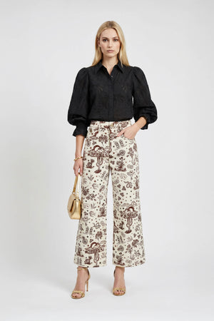 Isabel Western - Print Wide - Leg Pantalón - Reina Diaz