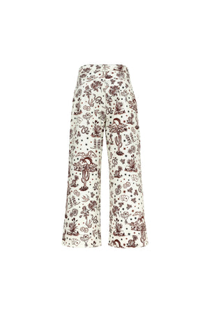 Isabel Western - Print Wide - Leg Pantalón - Reina Diaz