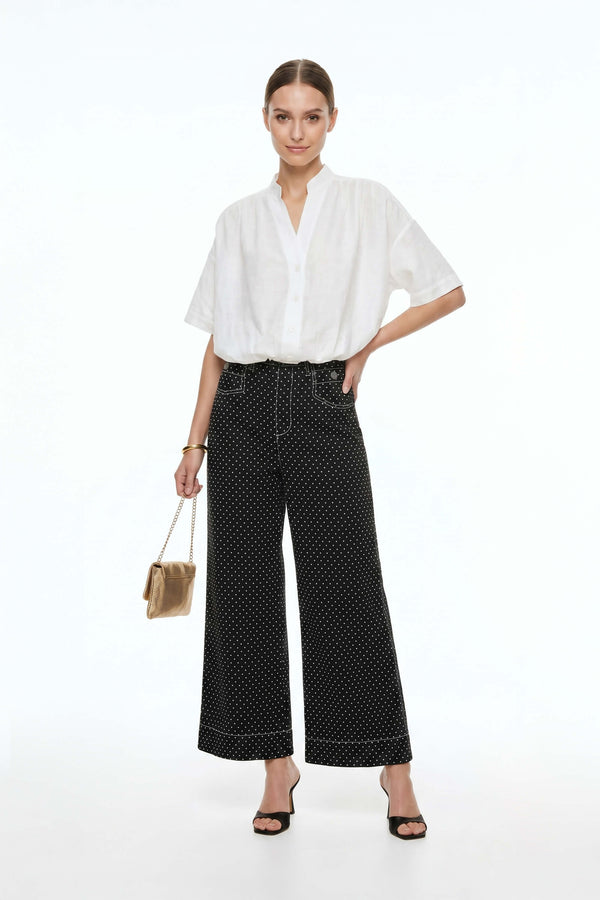 Isabel Western - Print Wide - Leg Pantalón - Reina Diaz