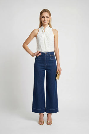 Isabel Western - Print Wide - Leg Pantalón - Reina Diaz
