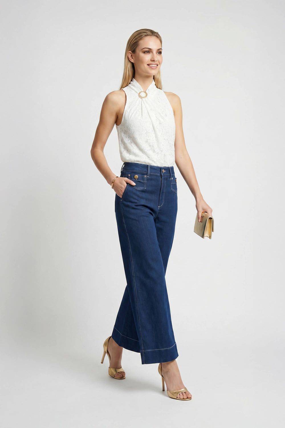 Isabel Western - Print Wide - Leg Pantalón - Reina Diaz