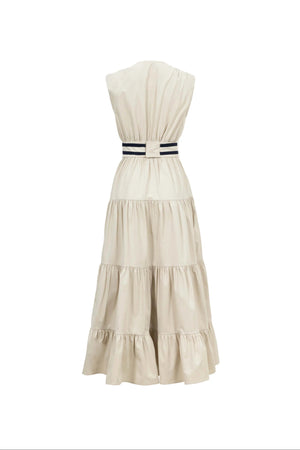 Isabella Tiered Maxi Vestido - Reina Diaz