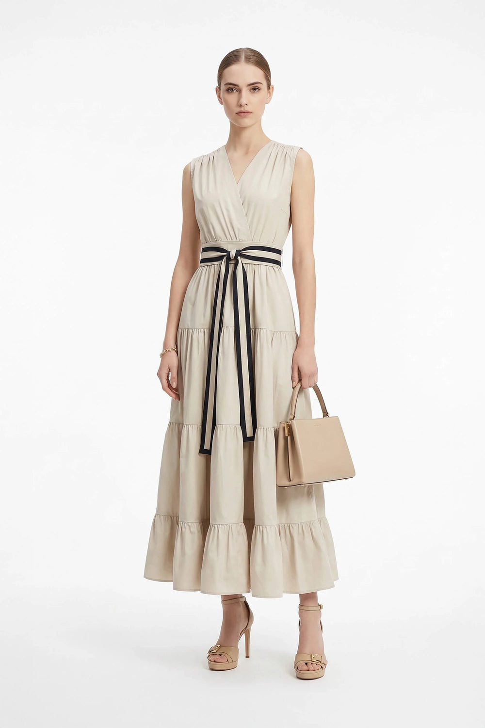 Isabella Tiered Maxi Vestido - Reina Diaz