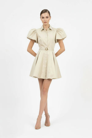 Isadora Puff Sleeve Mini Vestido - Reina Diaz